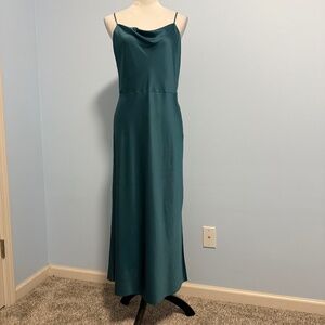 VINCE Satin Cowl Neck Midi Slip Dress Size 8